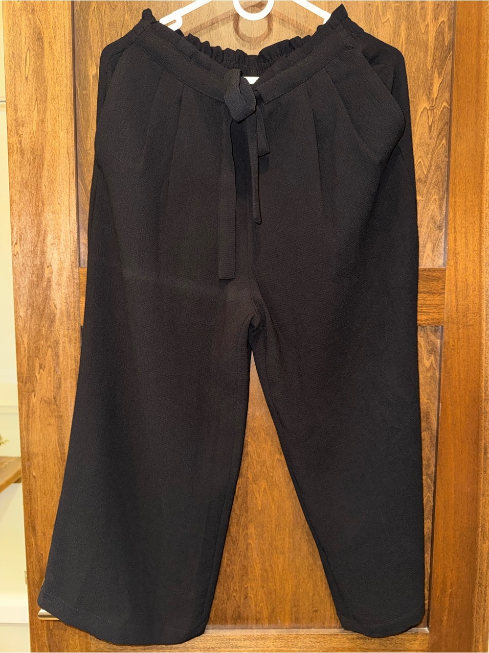 Nordstrom DR2 Black Wide-Leg Drawstring Pull-On Pants - NWT